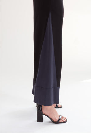 Deco High Waist Trousers in Black & Navy