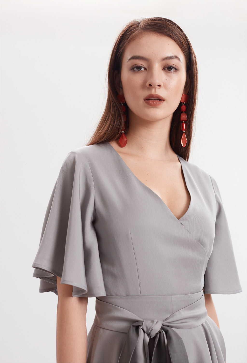 Two-tone Handkerchief Dress in Grey